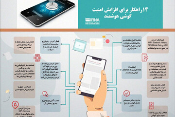 اینفوگرافیک | ۱۴ راهکار برای افزایش امنیت گوشی هوشمند