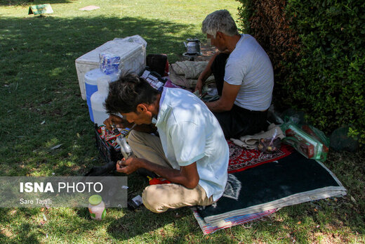 زخم اعتیاد بر میدان تاریخی «مشتاق» کرمان