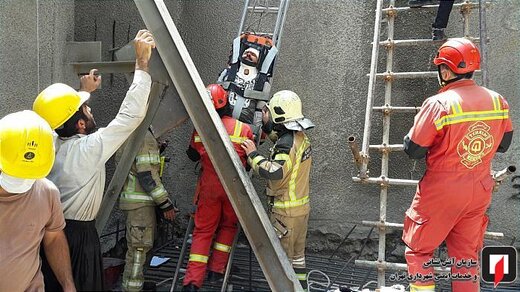 سقوط 6 متری کارگر جوان در محل گودبرداری