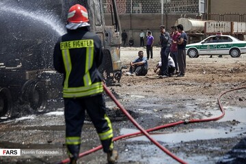 انفجار در پارکینگ تانکرهای سوخت