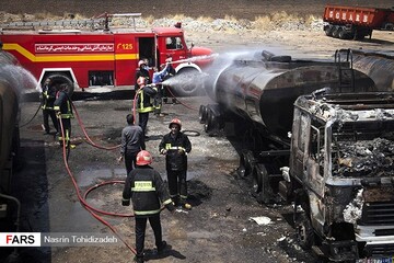 انفجار در پارکینگ تانکرهای سوخت
