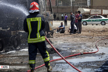 تصاویر | انفجار در پارکینگ تانکرهای سوخت 