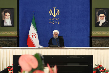 الرئيس روحاني : ايران في مرحلة تجاوز ذروة تفشي فيروس كورونا