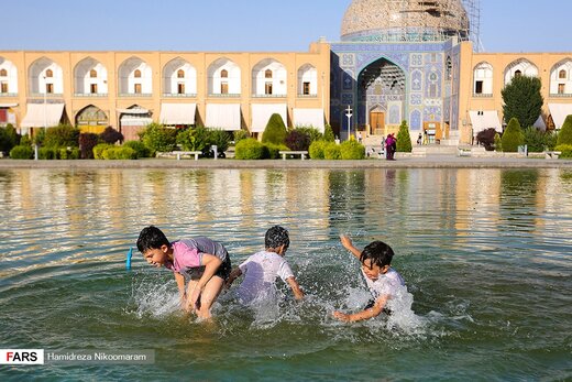 آب‌تنی در گرمای تابستان