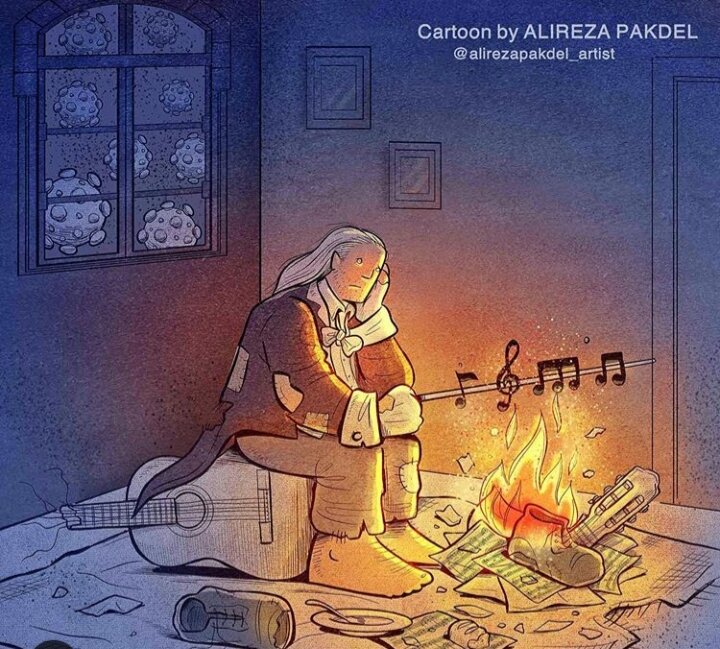 ببینید کرونا هنرمندان رو به چه روزی انداخته!
