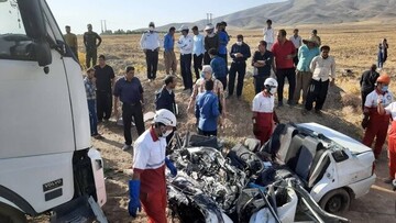 رئیس پلیس راه همدان: مرگ دلخراش ۶ سرنشین پراید زیر چرخ های تریلی