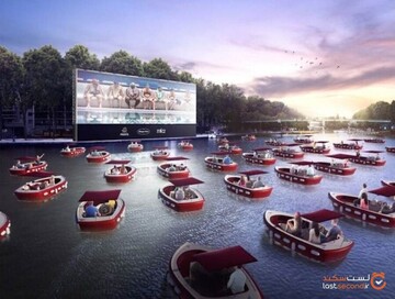 پاریس با رعایت فاصله اجتماعی رودخانه سن را به یک سینمای شناور تبدیل می‌کند!