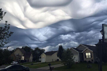 عکس | آسمانی با ابرهای عجیب