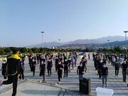 اجرای برنامه ورزش صبحگاهی نیروهای انتظامی در شهر یاسوج