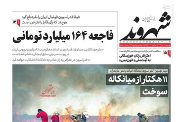 شهروند: فاجعه 164 میلیارد تومانی/ 11 هکتار از میانکاله سوخت