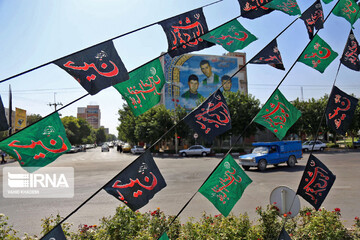سیاه پوش شدن شهر بجنورد در آستانه محرم
