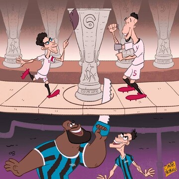 ببینید: ترفند جالب اینتر برای تصاحب جام قهرمانی! 