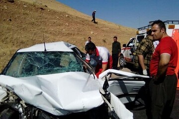 مرگ دلخراش ۳ سرنشین پژو در جاده نهاوند 