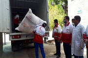 بیش از هزار نفر در ۲۸ شهر و روستای سیل‌زده از هلال احمر کمک گرفتند