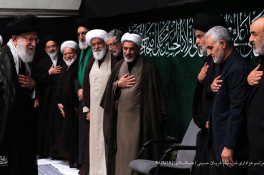 عکس | آخرین حضور سردار سلیمانی در مراسم عزاداری در بیت رهبری