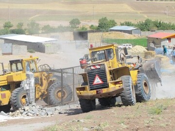تخریب ۹۲بنای غیرمجاز در اراضی کشاورزی قزوین