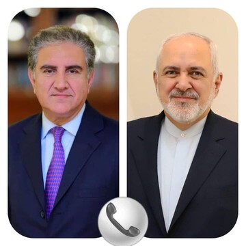 ظریف با شاه محمود قریشی گفتگو کرد