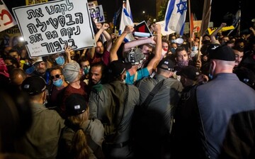 هزاران نفر علیه نتانیاهو در قدس و تل‌آویو به خیابان‌ها آمدند/عکس