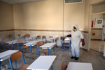 ببینید | ضدعفونی کردن مدارس در مشهد