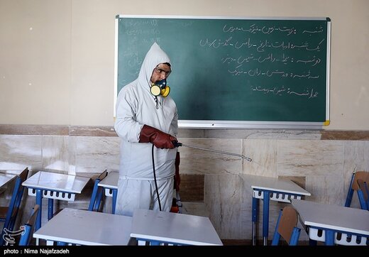 ضدعفونی کردن مدارس در مشهد