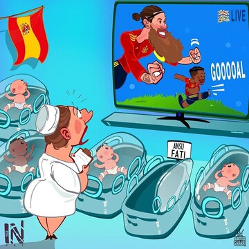 کودک گلزن اسپانیایی‌ها رو ببینید!