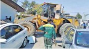 حمله با لودر برای انتقام از پدر/ تعدادی خودرو خسارت دیدند