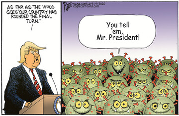 اینم نمایی ویژه از گردهمایی انتخاباتی ترامپ!