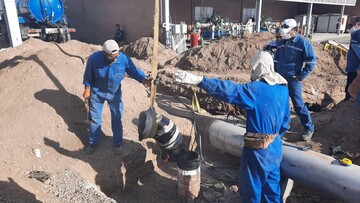 اصلاح لاین خروجی مرکز انتقال نفت سبزوار