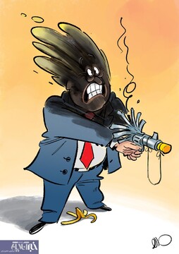 ببینید: چهره ترامپ پس از چکاندن "ماشه"!