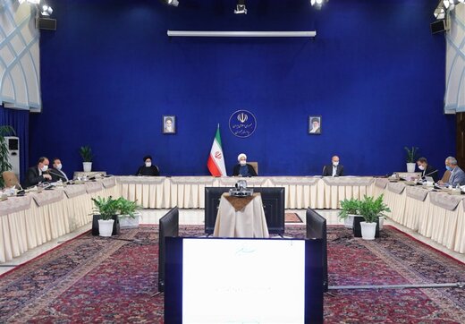 تصویری از روحانی، رئیسی و قالیباف در جلسه شورای عالی هماهنگی اقتصادی