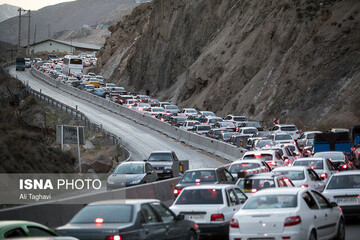 ترافیک سنگین و نیمه سنگین در مقاطعی از چالوس، هراز و فیروزکوه