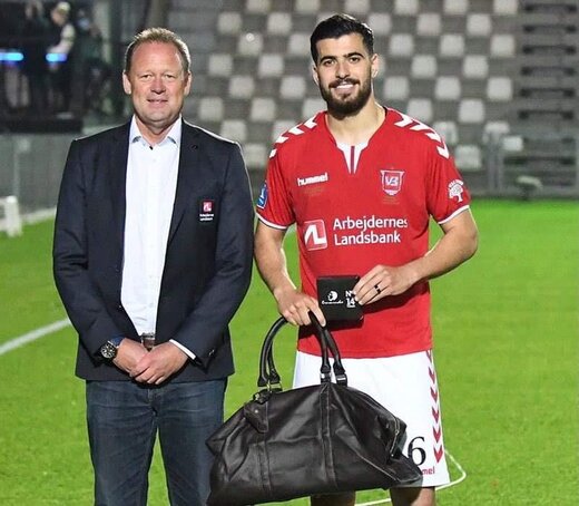 افتخار جدید عزت‌اللهی در فوتبال دانمارک