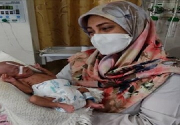 نجات جان نوزاد نارس ۲۶ هفته ای با مشکل حاد تنفسی در بیمارستان دهدشت