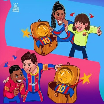 اینم تبریک ویژه مسی به ستاره جدید بارسلونا! 