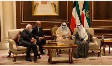 FM Zarif confer with New Emir of Kuwait