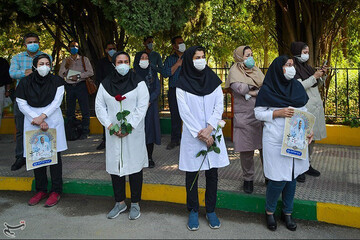 تصاویر | مراسم تشییع و بدرقه دومین شهید مدافع سلامت استان فارس