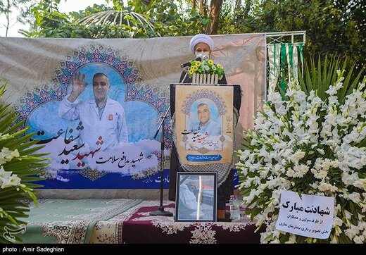 مراسم تشییع و بدرقه دومین شهید مدافع سلامت استان فارس