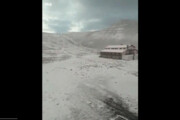 ببینید | اولین برف پاییزی در ارتفاعات توچال