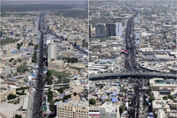 عکس | جدیدترین تصاویر هوایی از پیاده‌روی اربعین