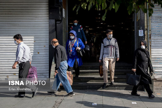تهران در اولین روز اجباری شدن ماسک