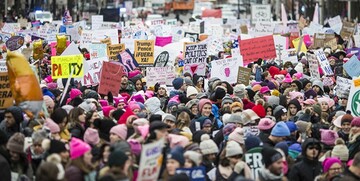 تظاهرات زنان علیه ترامپ در واشنگتن/عکس