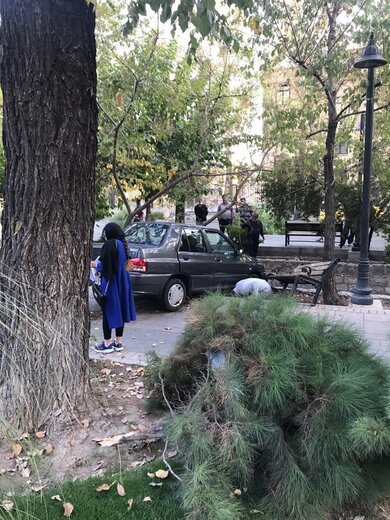 تصادف عجیب در بلوار کشاورز تهران