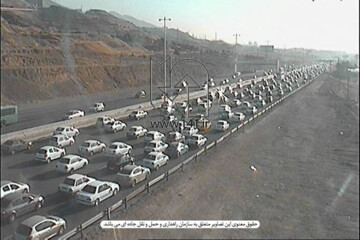 ببینید | ترافیک سنگین در بزرگراه کرج به سمت تهران