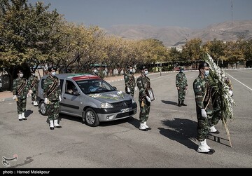 تشییع پیکر شهید مدافع سلامت سرهنگ مرتضی خوشوقت