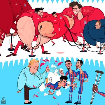 ببینید: ستاره بارسلونا رو پنچر کردن! 