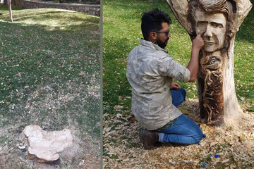 ببینید | قطع تندیس شجریان در پارک ملت مشهد!