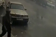ببینید | لحظه برخورد راکت نیروهای ارمنستان به شهر بردع آذربایجان ساعاتی پس از اعلام آتش‌بس