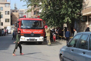 حادثه آتش‌سوزی در یک منزل مسکونی واقع در پاسگاه نعمت آباد، شهرک احمدیه