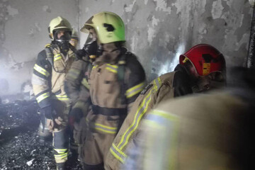 تصاویر | حادثه آتش‌سوزی در یک منزل مسکونی واقع در پاسگاه نعمت آباد