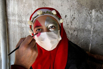 تصاویر | نمایش خیابانی بهداشت در ایام کرونا 